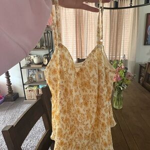 Floral Yellow Women's Crop Top